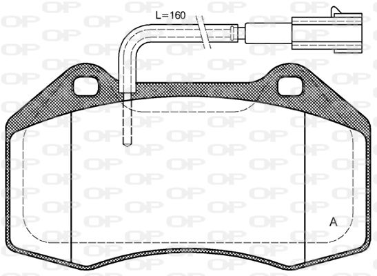 OPEN PARTS Комплект тормозных колодок, дисковый тормоз BPA1113.12